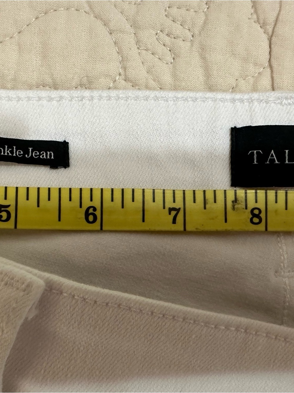 Talbots White Slim Women’s Ankle Jeans - Clean Denim Style -size 14P